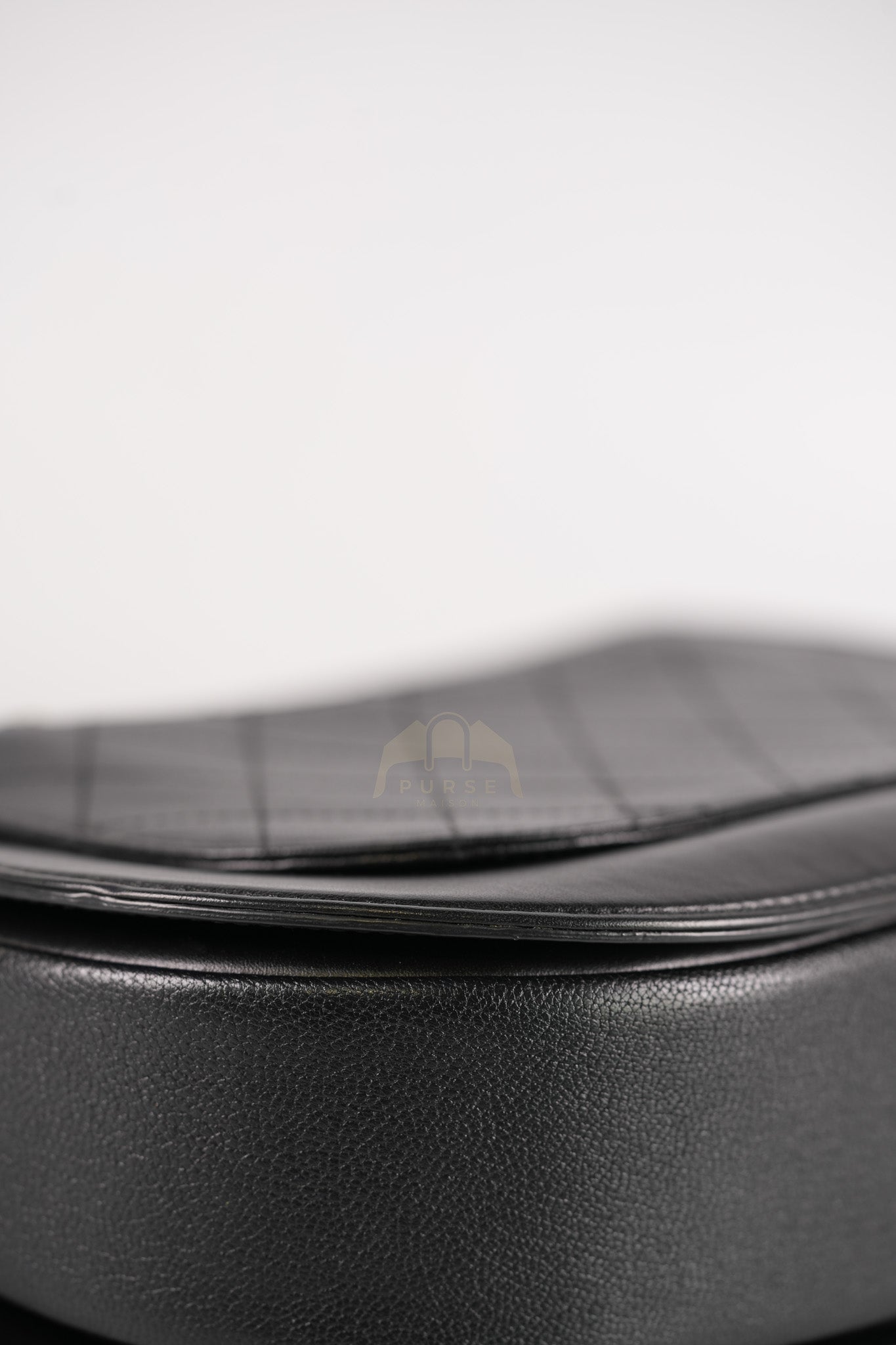 Coco Curve Flap Bag Medium in Black Calfskin Leather & Aged Gold Hardware Series 24 | Purse Maison Luxury Bags Shop