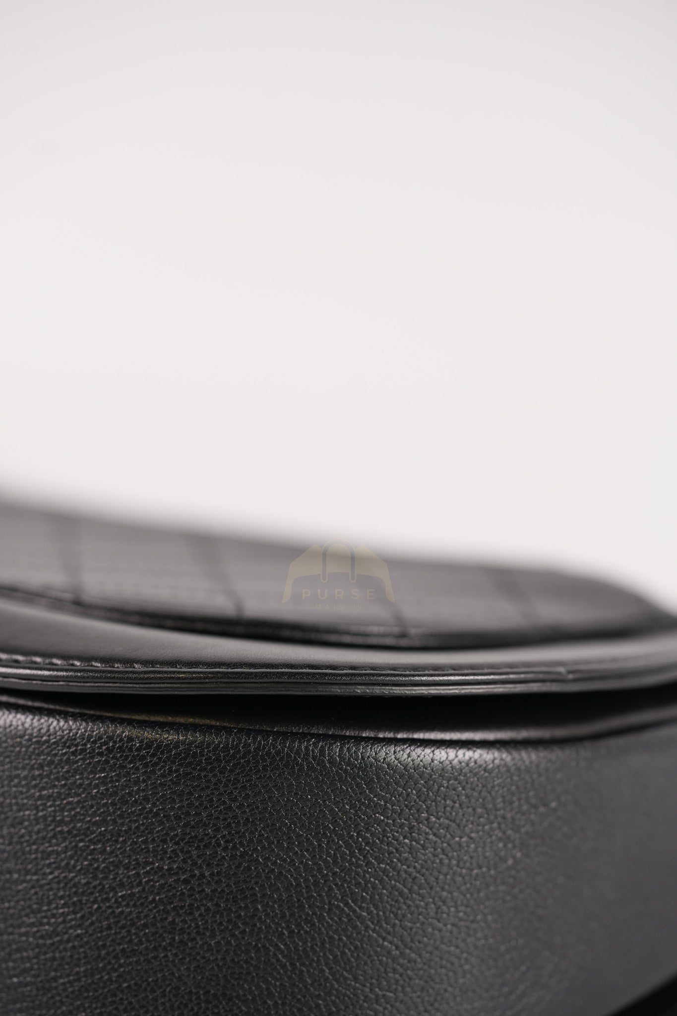 Coco Curve Flap Bag Medium in Black Calfskin Leather & Aged Gold Hardware Series 24 | Purse Maison Luxury Bags Shop