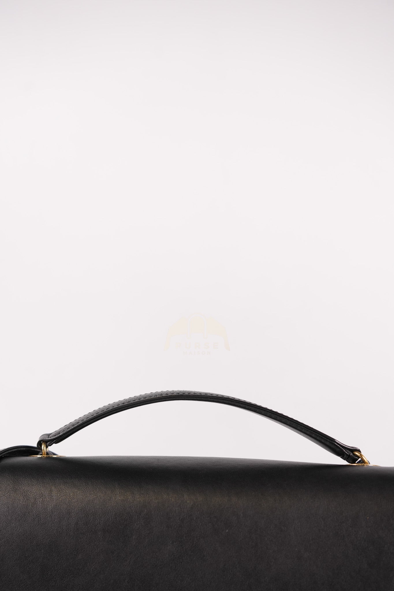 Coco Curve Flap Bag Medium in Black Calfskin Leather & Aged Gold Hardware Series 24 | Purse Maison Luxury Bags Shop