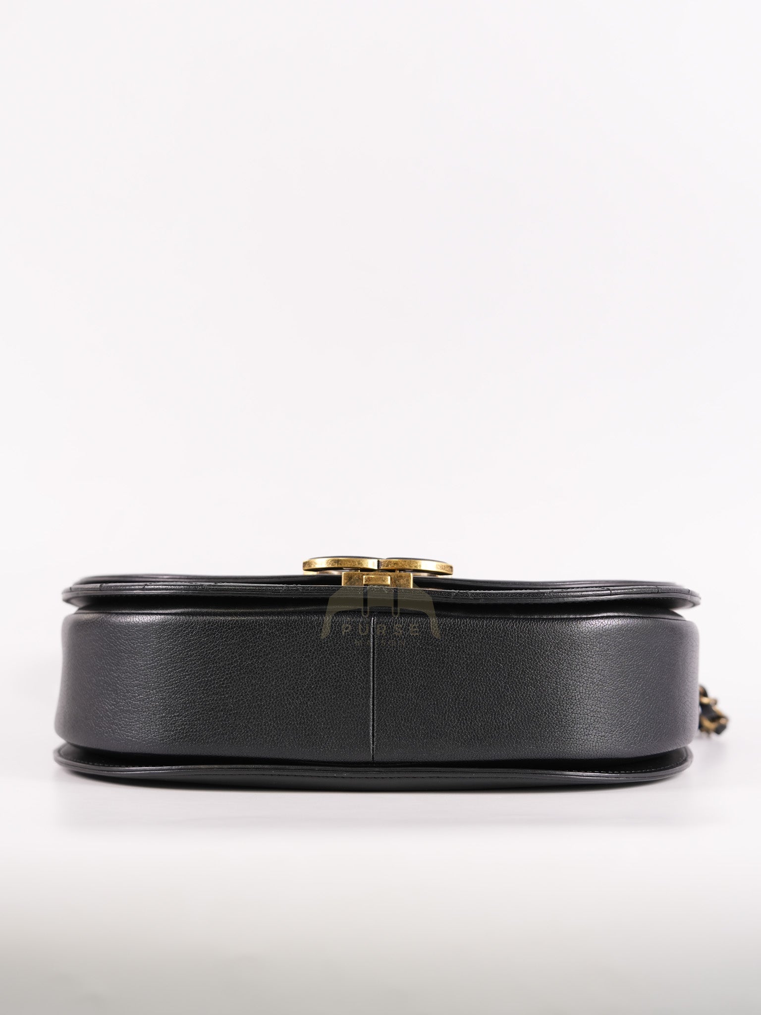 Coco Curve Flap Bag Medium in Black Calfskin Leather & Aged Gold Hardware Series 24 | Purse Maison Luxury Bags Shop