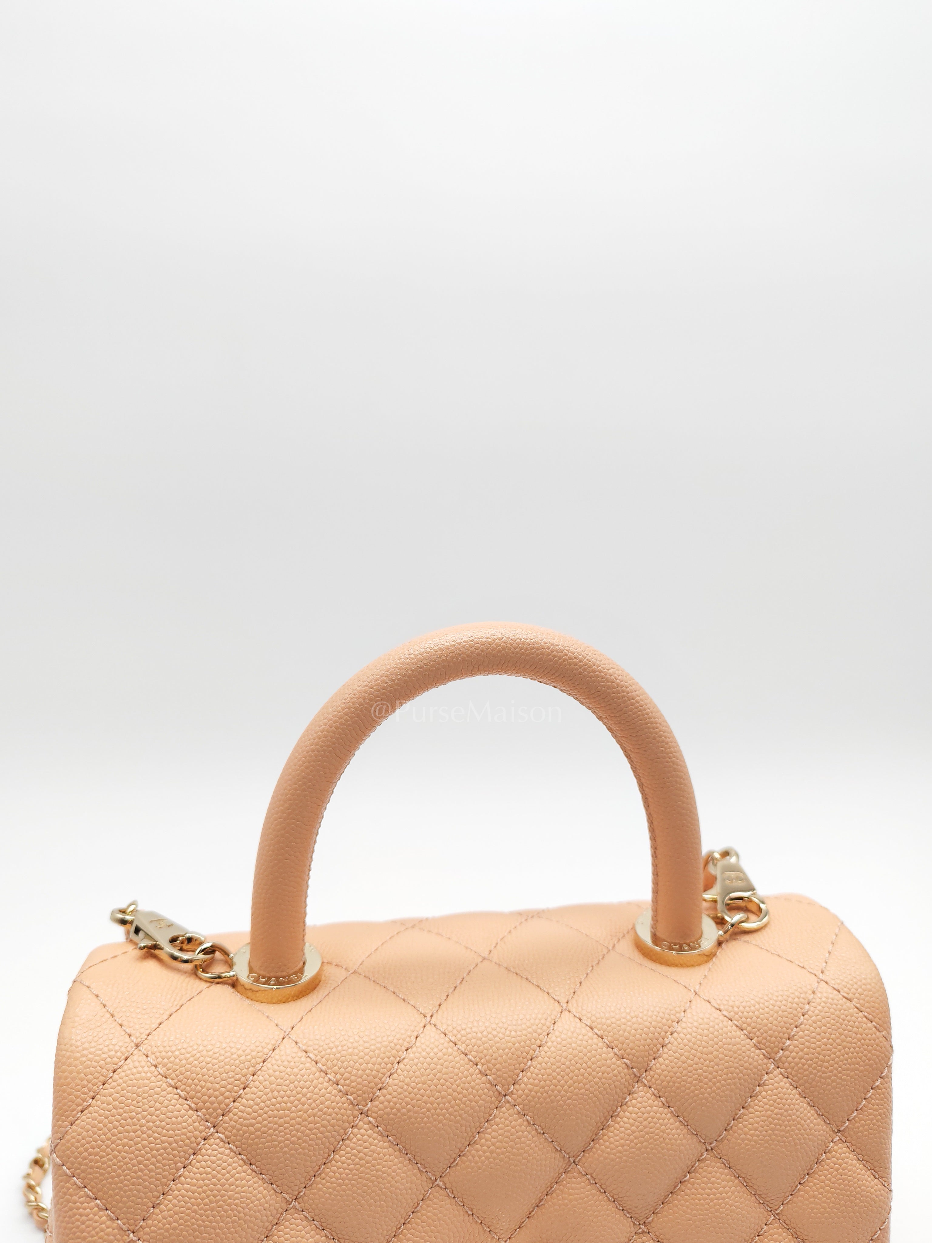 Coco Handle Caviar Peach Series 31 | Purse Maison Luxury Bags Shop