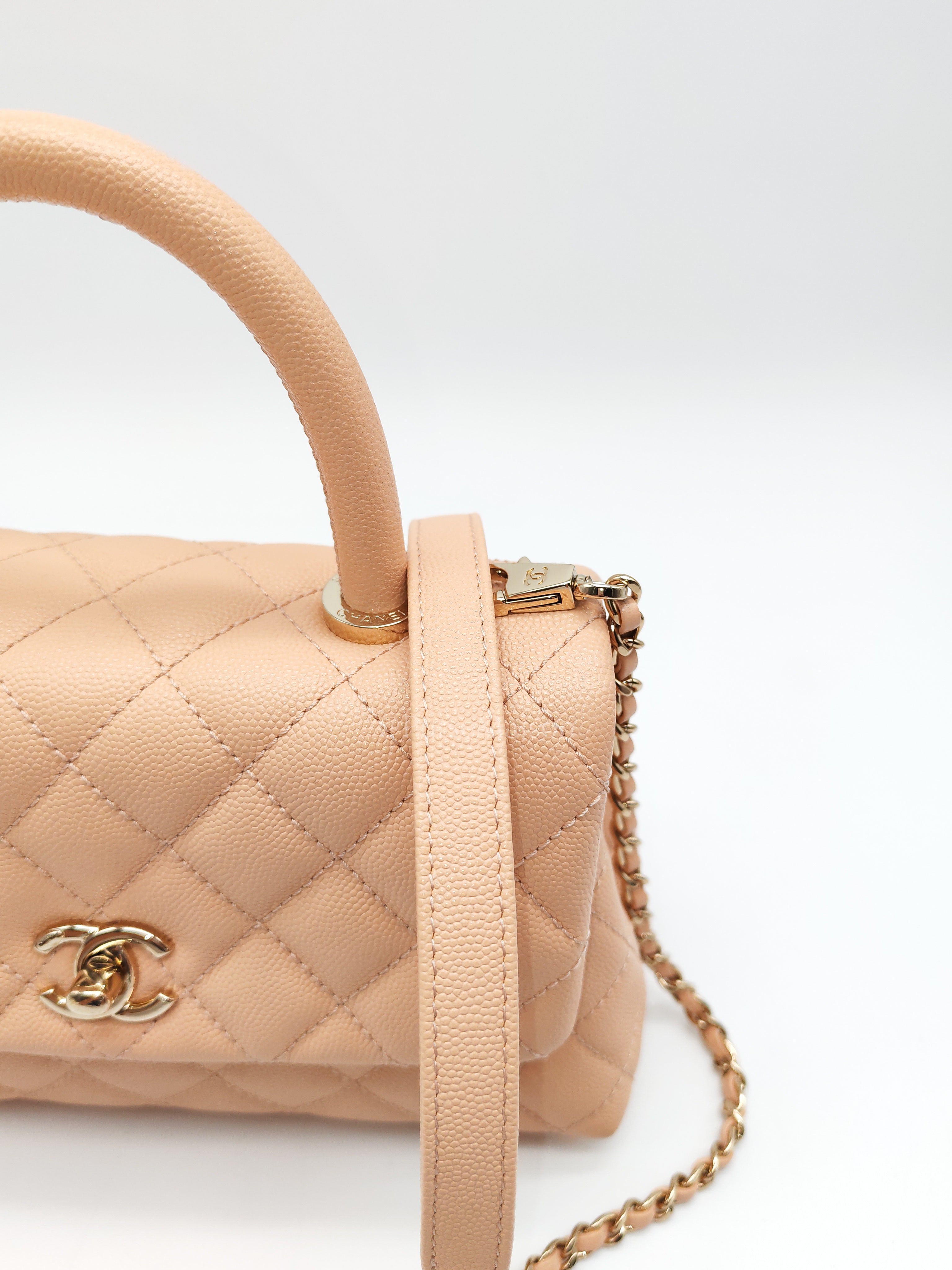 Coco Handle Caviar Peach Series 31 | Purse Maison Luxury Bags Shop