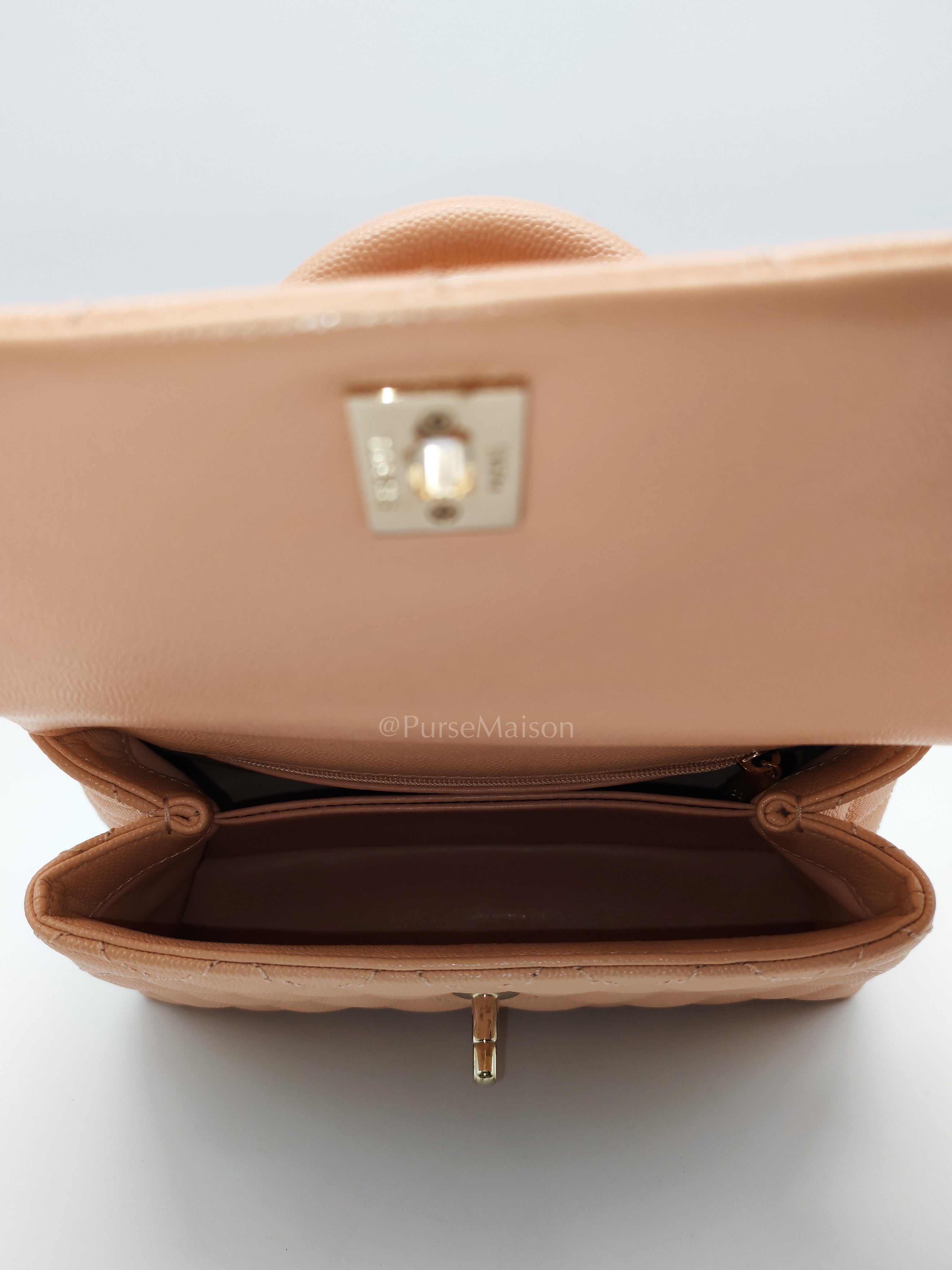 Coco Handle Caviar Peach Series 31 | Purse Maison Luxury Bags Shop