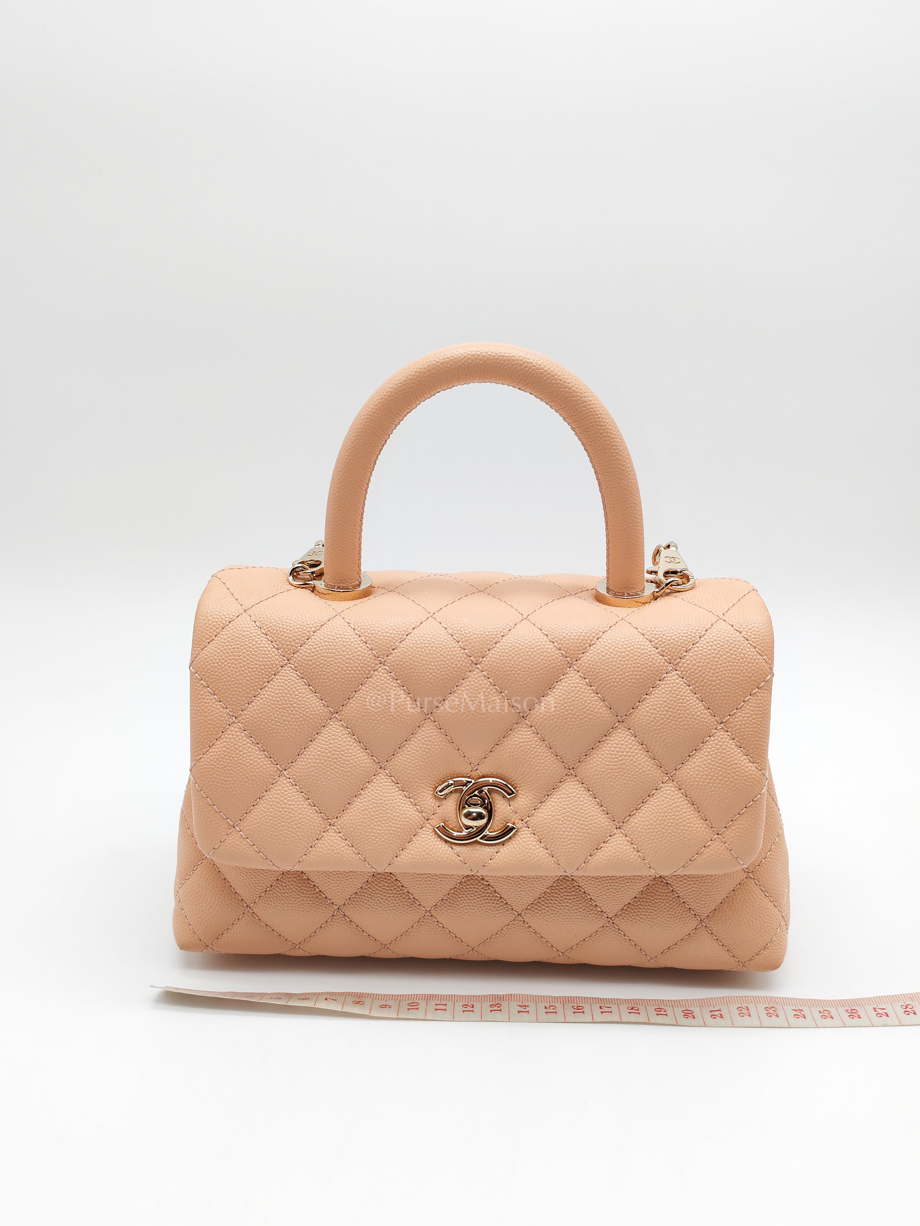 Coco Handle Caviar Peach Series 31 | Purse Maison Luxury Bags Shop