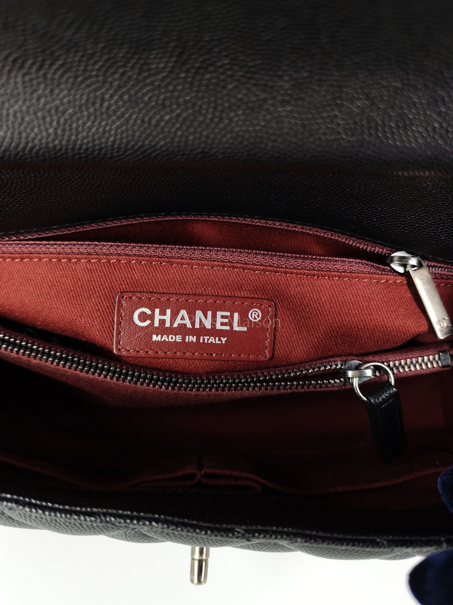 Coco Handle Medium in Black Quilted Caviar & Ruthenium Hardware Series 23 | Purse Maison Luxury Bags Shop