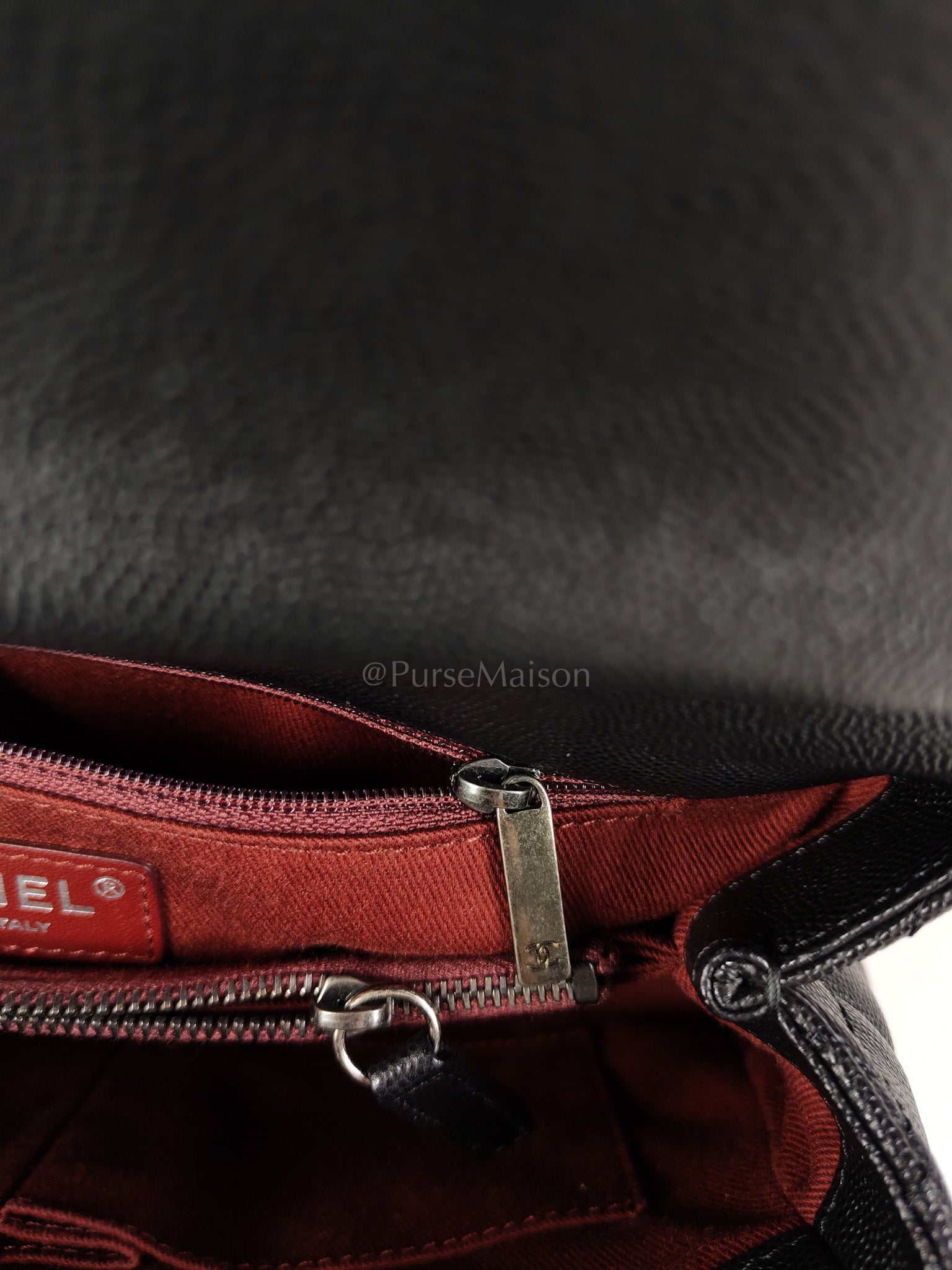 Coco Handle Medium in Black Quilted Caviar & Ruthenium Hardware Series 23 | Purse Maison Luxury Bags Shop