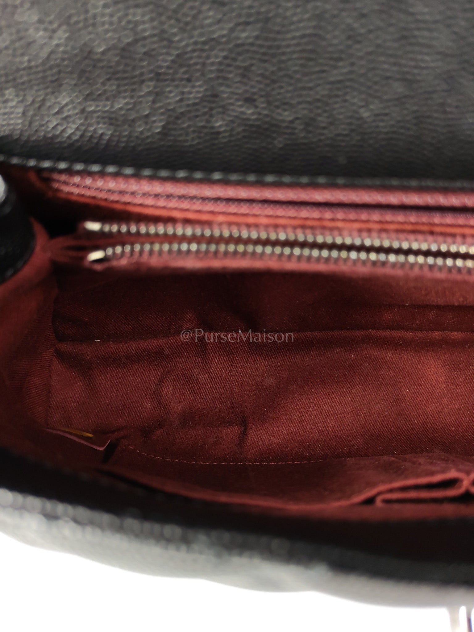 Coco Handle Medium in Black Quilted Caviar & Ruthenium Hardware Series 23 | Purse Maison Luxury Bags Shop