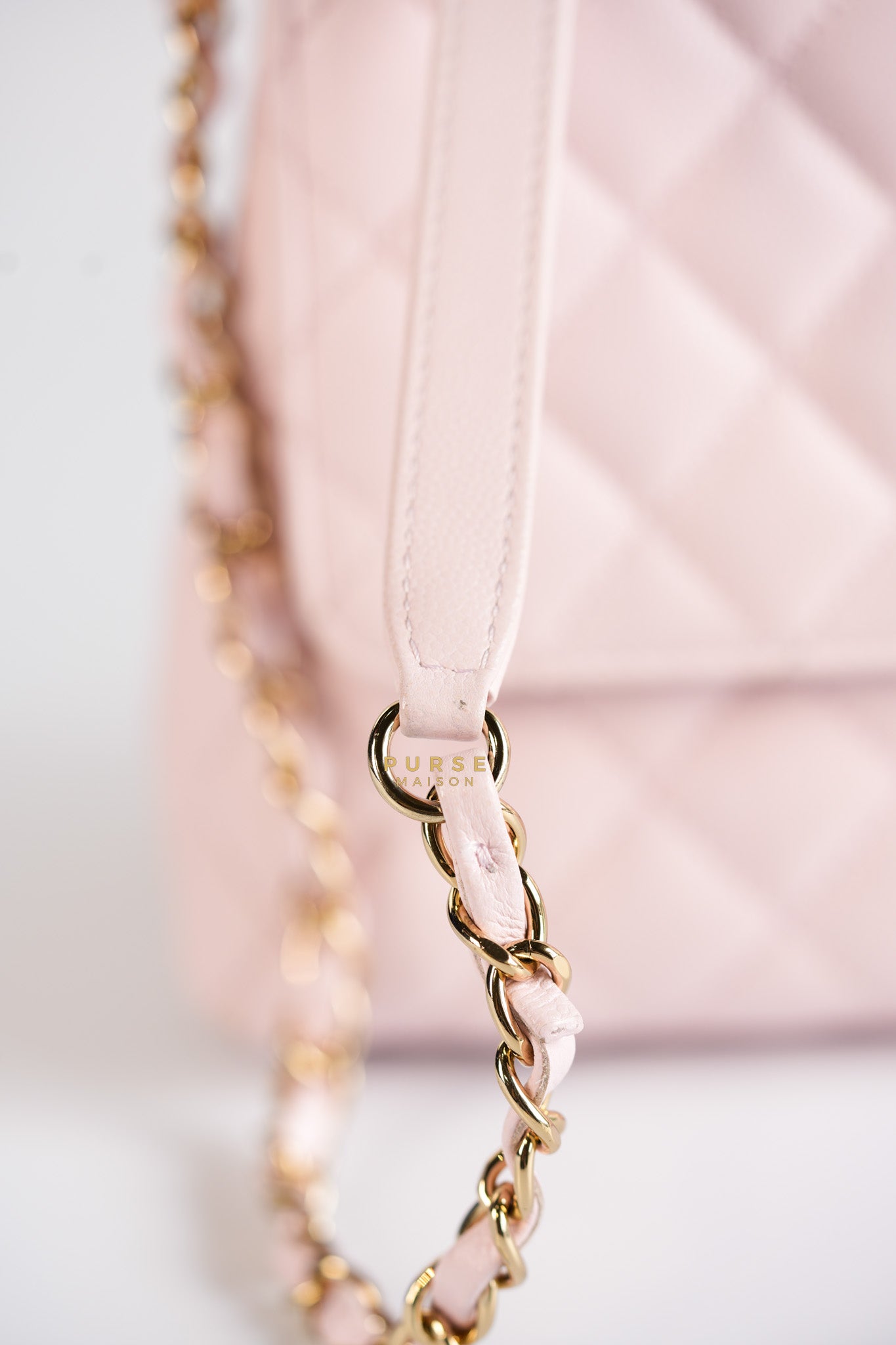 Coco Handle Medium Pink Caviar Leather (Microchip) | Purse Maison Luxury Bags Shop