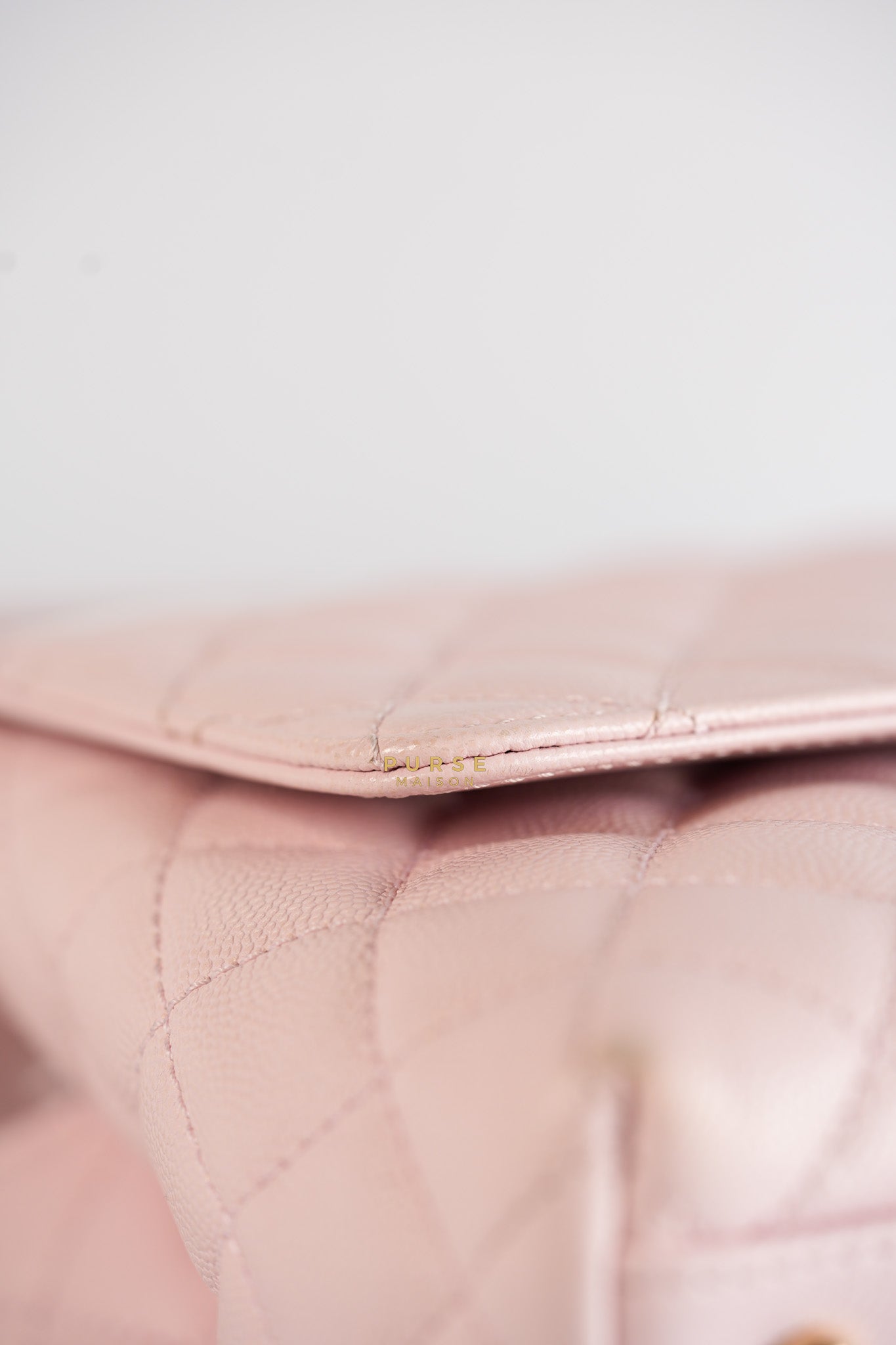 Coco Handle Medium Pink Caviar Leather (Microchip) | Purse Maison Luxury Bags Shop