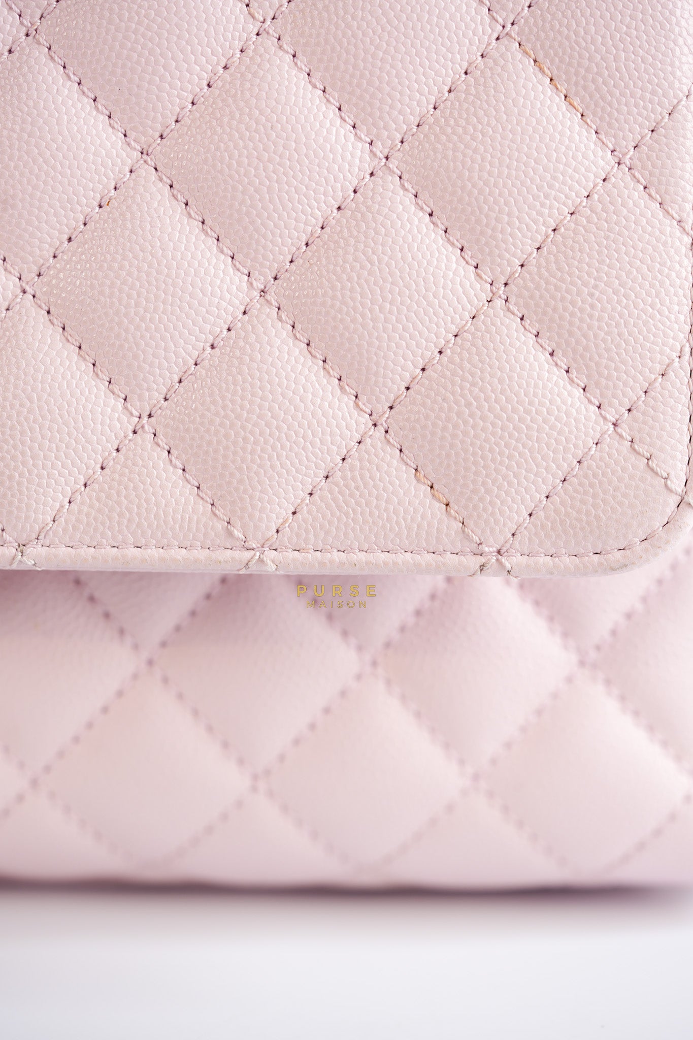 Coco Handle Medium Pink Caviar Leather (Microchip) | Purse Maison Luxury Bags Shop