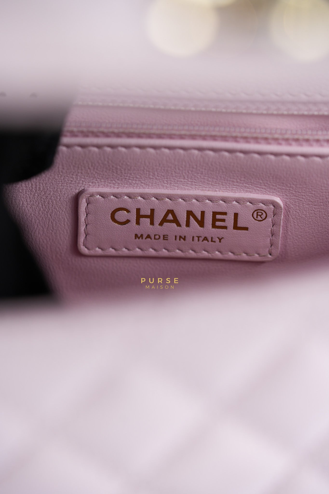 Coco Handle Medium Pink Caviar Leather (Microchip) | Purse Maison Luxury Bags Shop