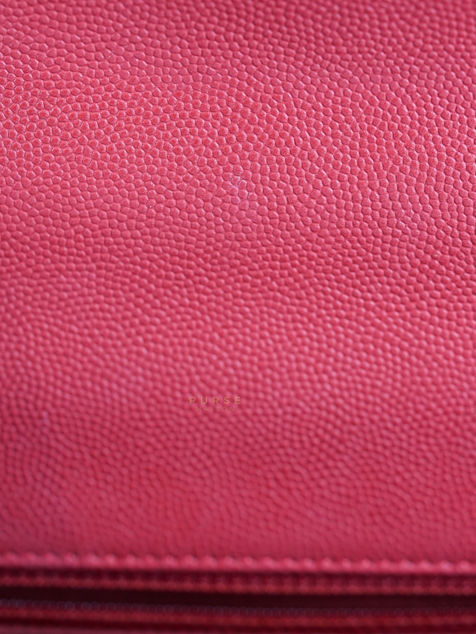 Coco Handle Medium in Red Quilted Caviar Leather Aged Gold Hardware (Series 27) | Purse Maison Luxury Bags Shop