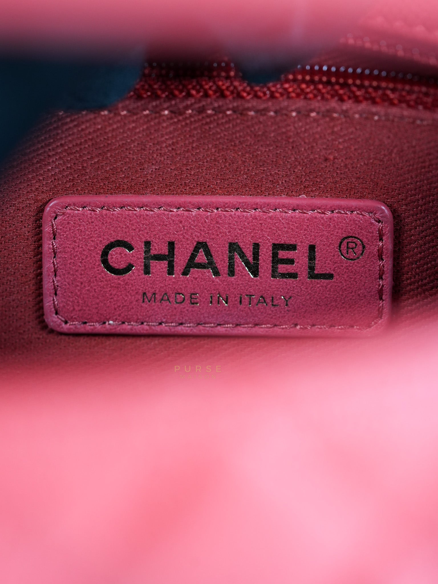 Coco Handle Medium in Red Quilted Caviar Leather Aged Gold Hardware (Series 27) | Purse Maison Luxury Bags Shop