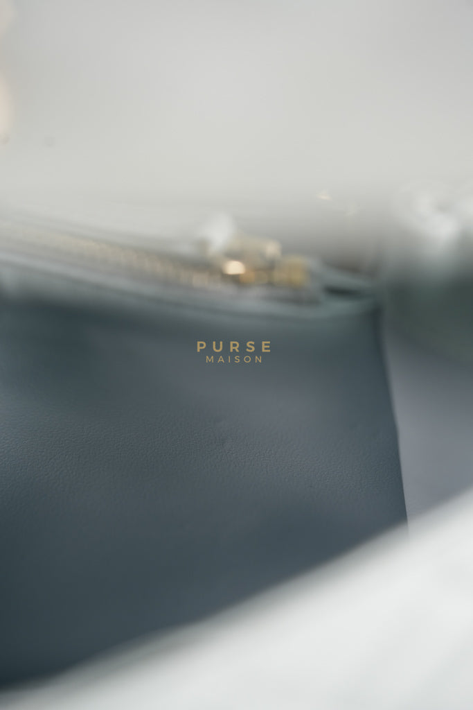 Coco Handle Medium in Tiffany Caviar Leather and Light Gold Hardware (Microchip) | Purse Maison Luxury Bags Shop