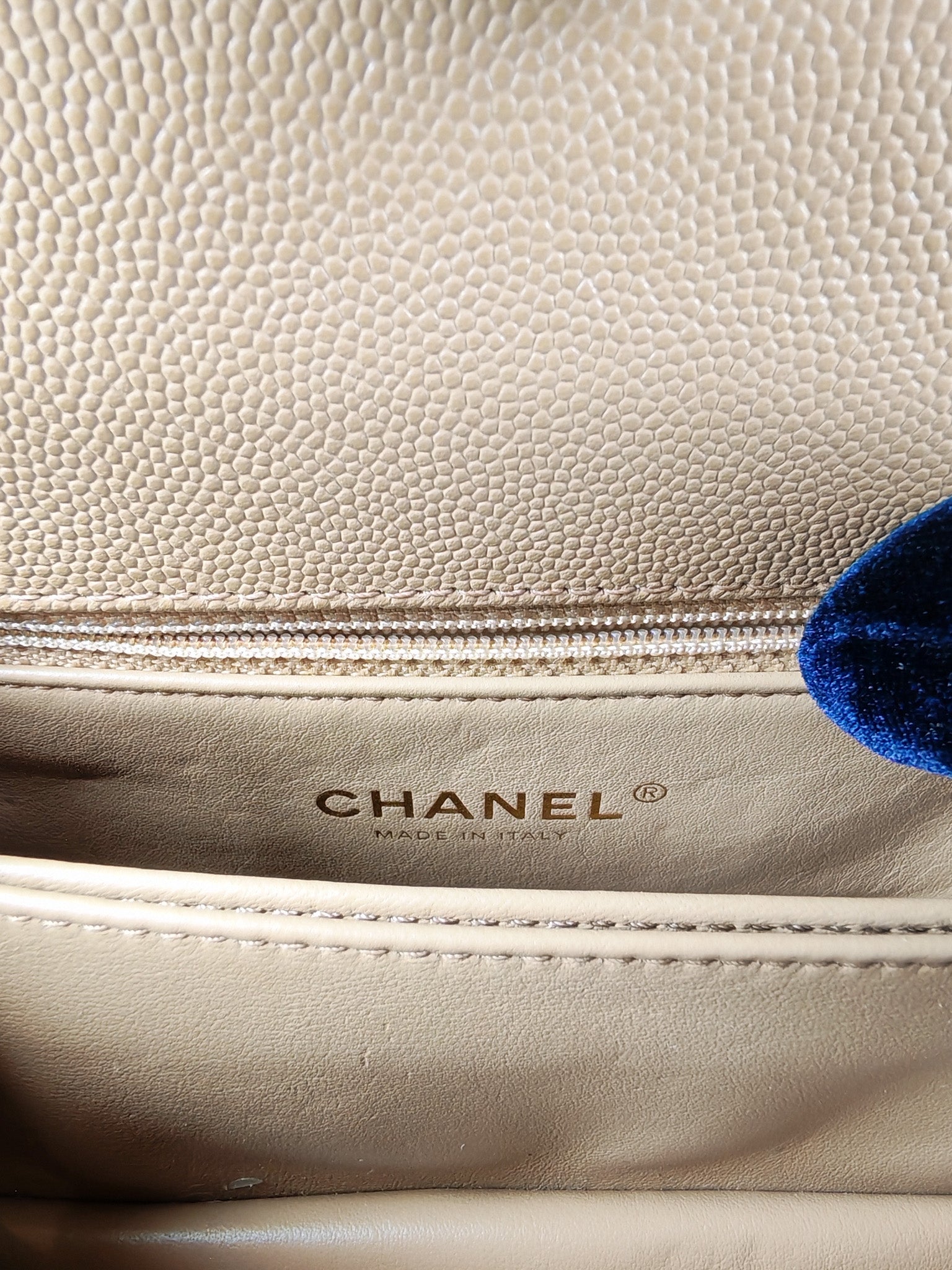 Coco Handle Mini in Dark Beige Caviar Leather Light Gold Hardware(Microchip) | Purse Maison Luxury Bags Shop