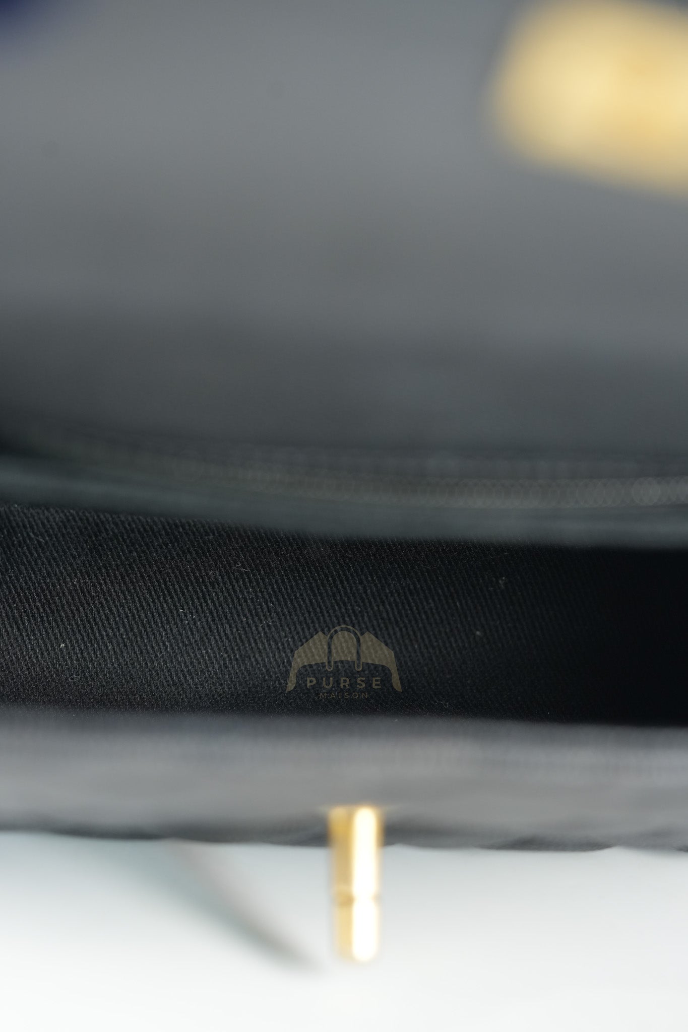 Coco Handle Small Black in Quilted Caviar Leather Lizard Top Handle and Aged Gold Hardware Series 29 | Purse Maison Luxury Bags Shop