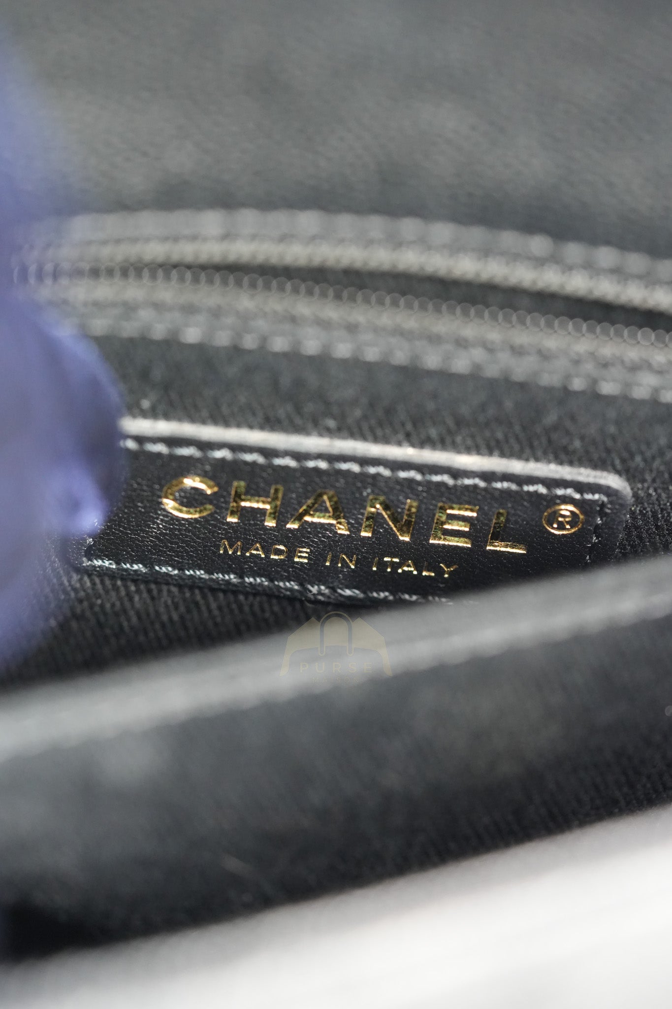 Coco Handle Small Black in Quilted Caviar Leather Lizard Top Handle and Aged Gold Hardware Series 29 | Purse Maison Luxury Bags Shop