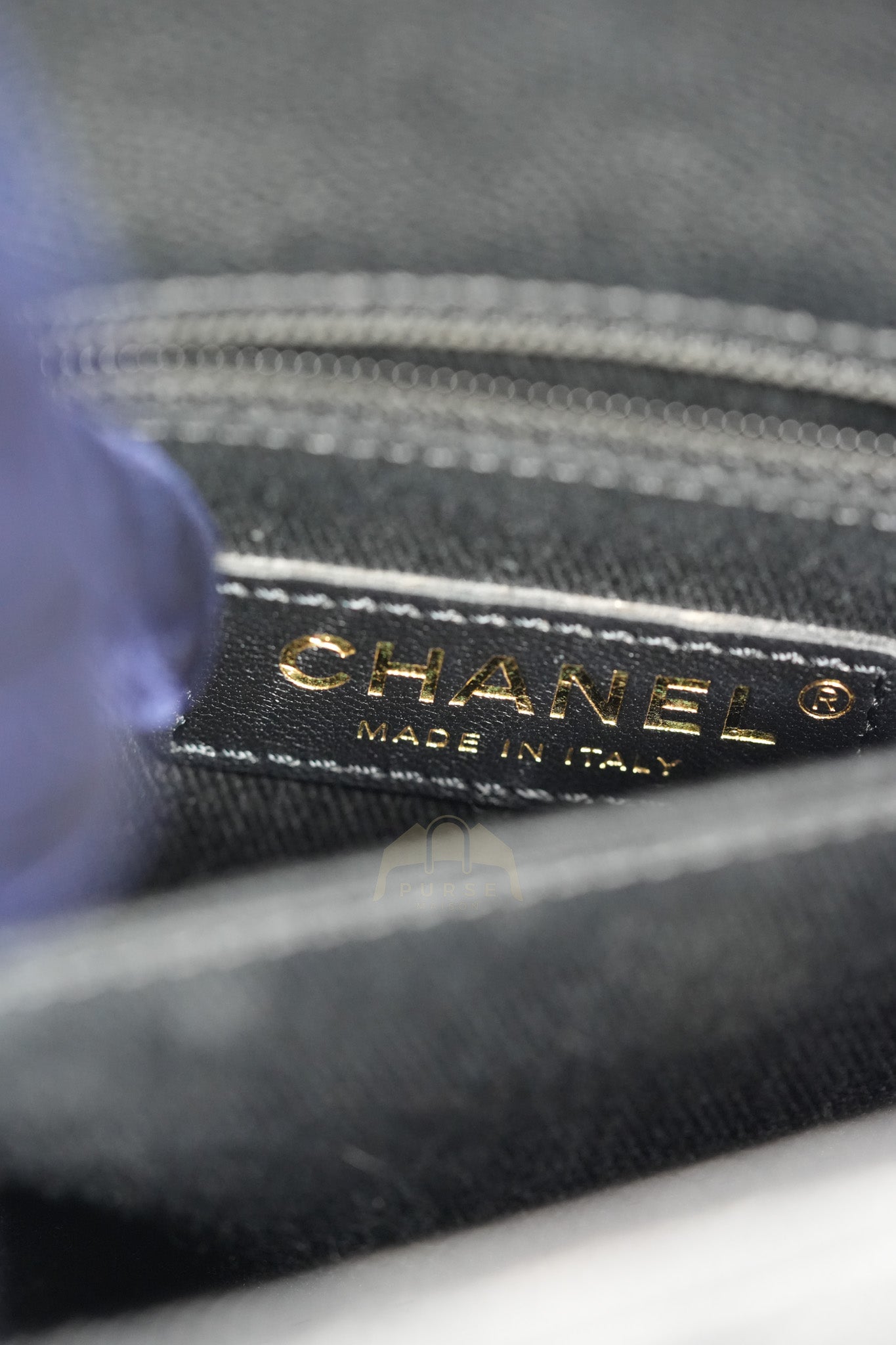 Coco Handle Small Black in Quilted Caviar Leather Lizard Top Handle and Aged Gold Hardware Series 29 | Purse Maison Luxury Bags Shop