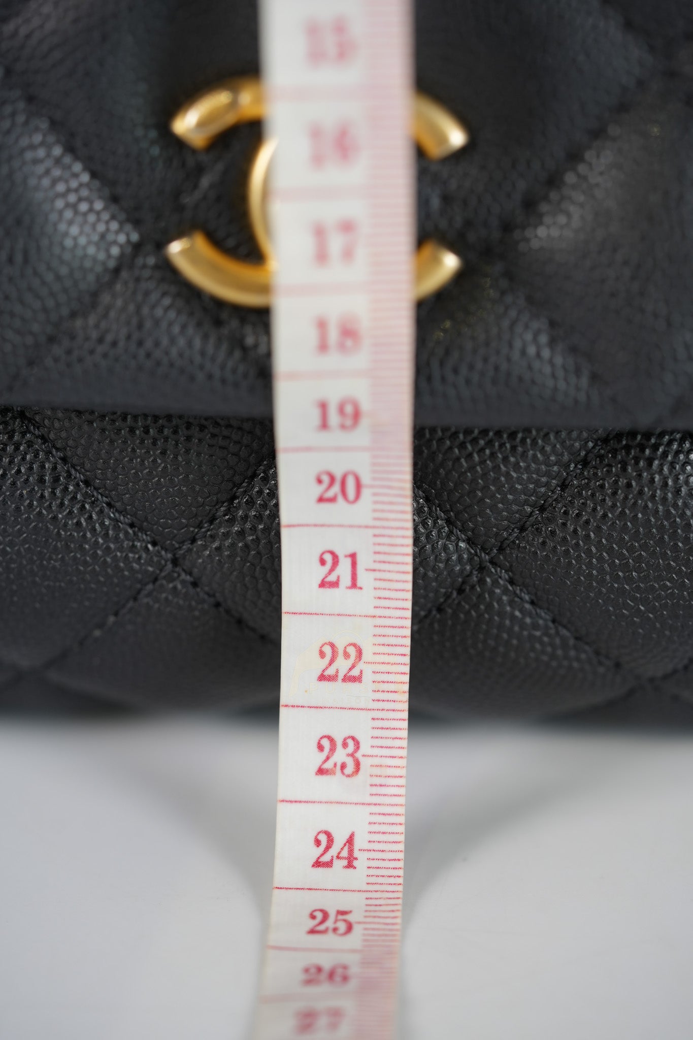 Coco Handle Small Black in Quilted Caviar Leather Lizard Top Handle and Aged Gold Hardware Series 29 | Purse Maison Luxury Bags Shop