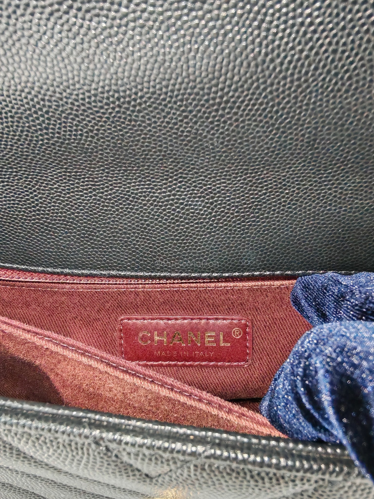 Coco Handle Small in Chevron Caviar Leather and Light Gold Hardware Series 29 | Purse Maison Luxury Bags Shop