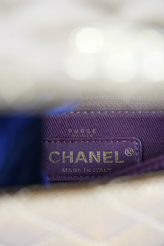 Coco Handle Small in Gold Quilted Caviar Leather and Aged Gold Hardware (Series 28) | Purse Maison Luxury Bags Shop