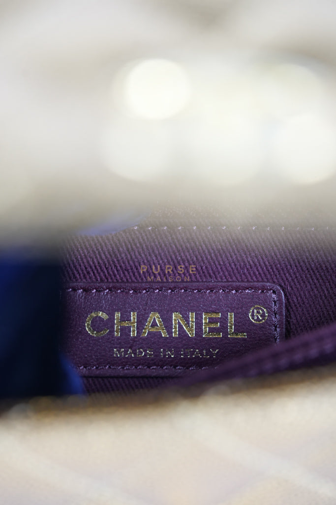 Coco Handle Small in Gold Quilted Caviar Leather and Aged Gold Hardware (Series 28) | Purse Maison Luxury Bags Shop