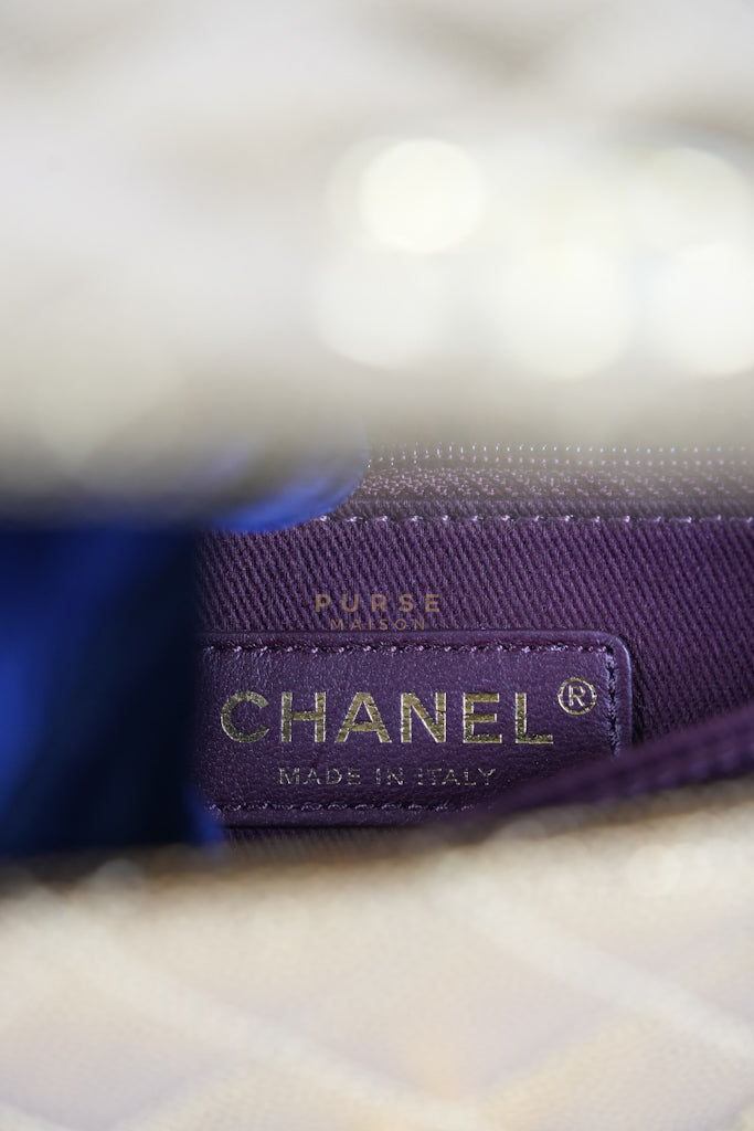 Coco Handle Small in Gold Quilted Caviar Leather and Aged Gold Hardware (Series 28) | Purse Maison Luxury Bags Shop