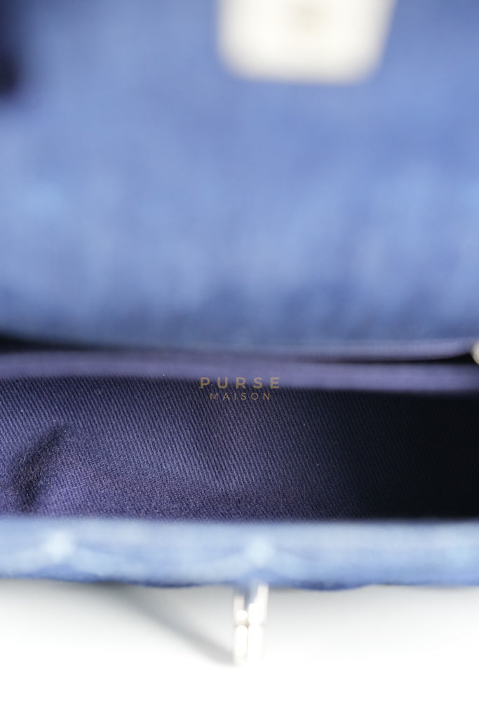 Coco Handle Small in Quilted Denim and Silver Hardware Series 27 | Purse Maison Luxury Bags Shop