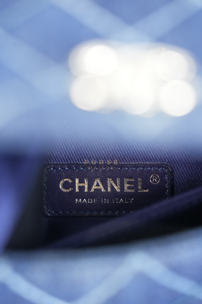 Coco Handle Small in Quilted Denim and Silver Hardware Series 27 | Purse Maison Luxury Bags Shop