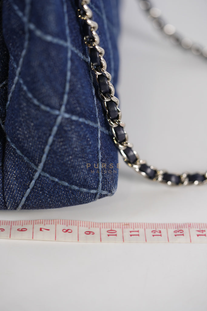 Coco Handle Small in Quilted Denim and Silver Hardware Series 27 | Purse Maison Luxury Bags Shop