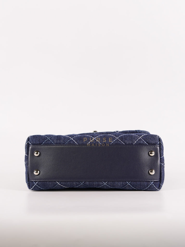 Coco Handle Small in Quilted Denim and Silver Hardware Series 27 | Purse Maison Luxury Bags Shop