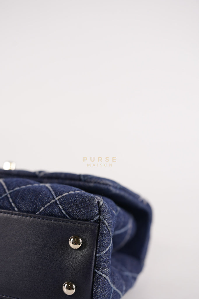 Coco Handle Small in Quilted Denim and Silver Hardware Series 27 | Purse Maison Luxury Bags Shop