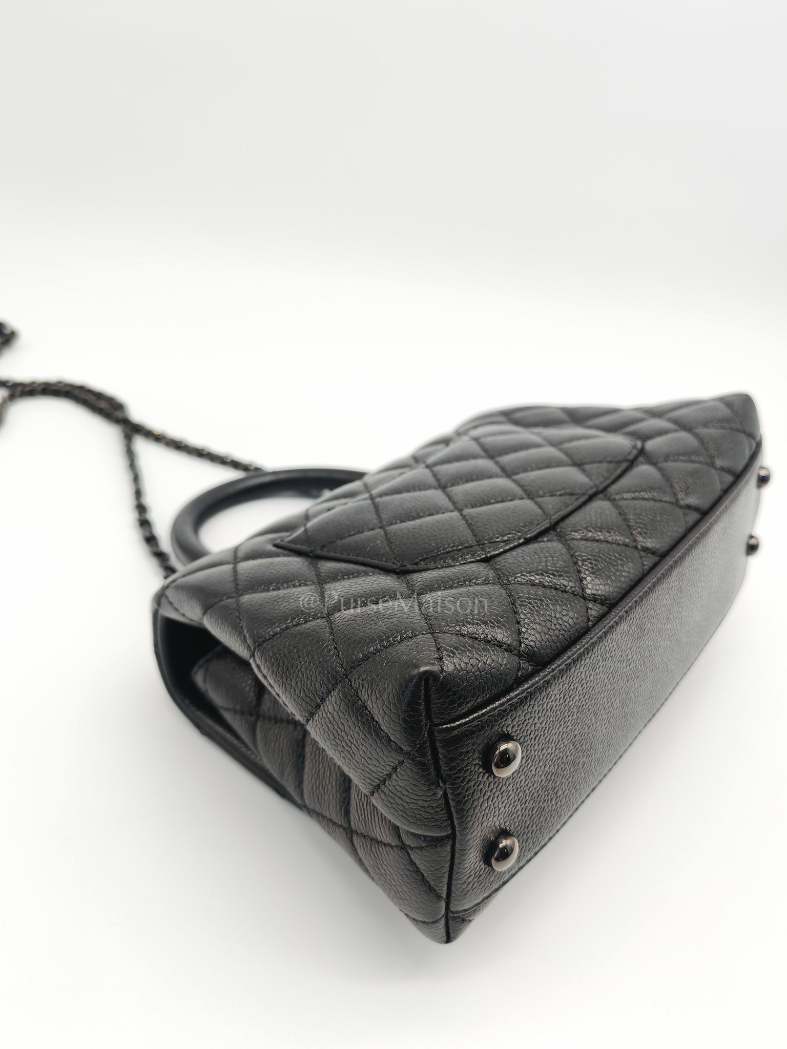 Coco Handle Small So Black in Shiny Caviar Leather Series 30 | Purse Maison Luxury Bags Shop