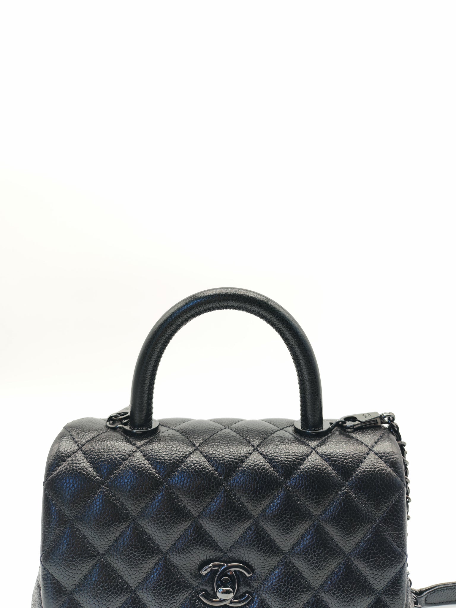 Coco Handle Small So Black in Shiny Caviar Leather Series 30 | Purse Maison Luxury Bags Shop