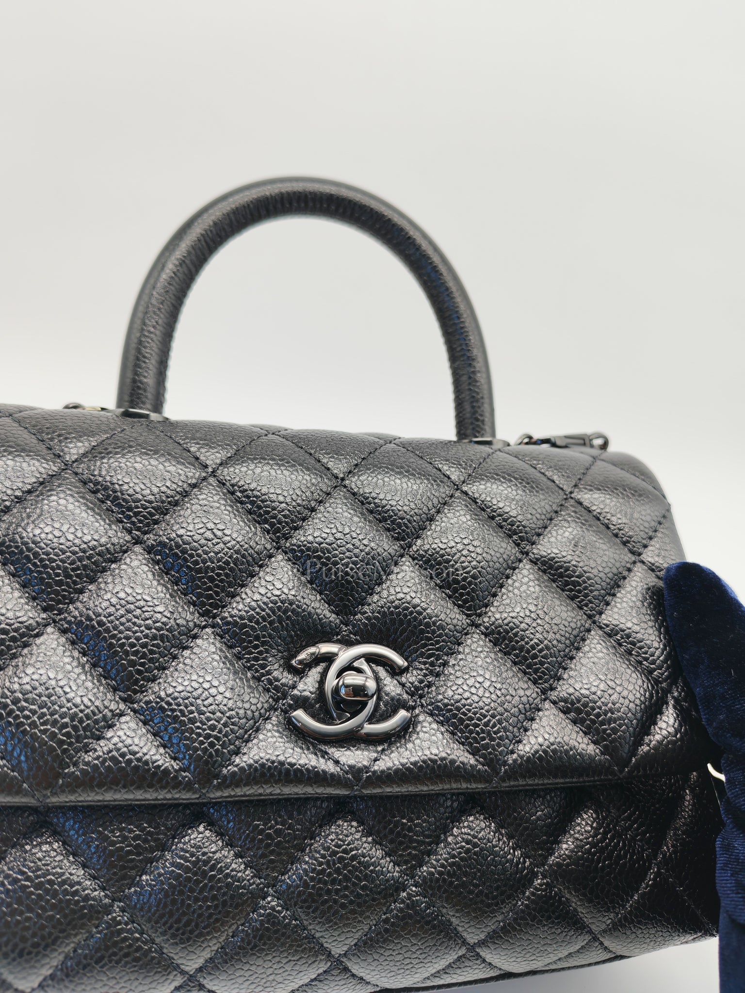 Coco Handle Small So Black in Shiny Caviar Leather Series 30 | Purse Maison Luxury Bags Shop