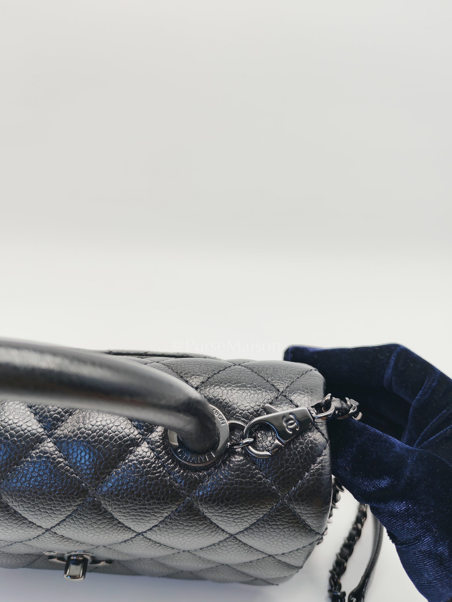 Coco Handle Small So Black in Shiny Caviar Leather Series 30 | Purse Maison Luxury Bags Shop