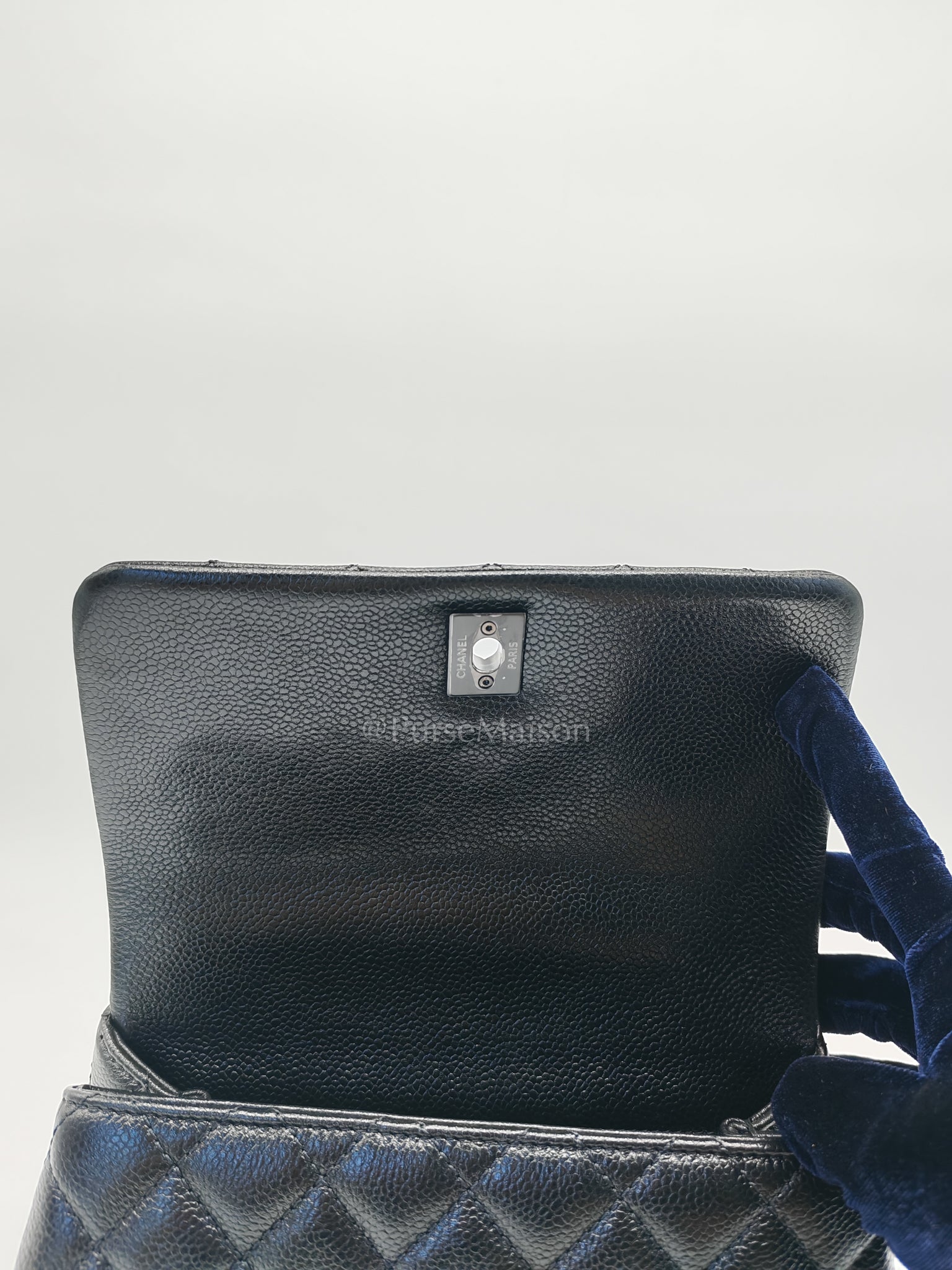 Coco Handle Small So Black in Shiny Caviar Leather Series 30 | Purse Maison Luxury Bags Shop