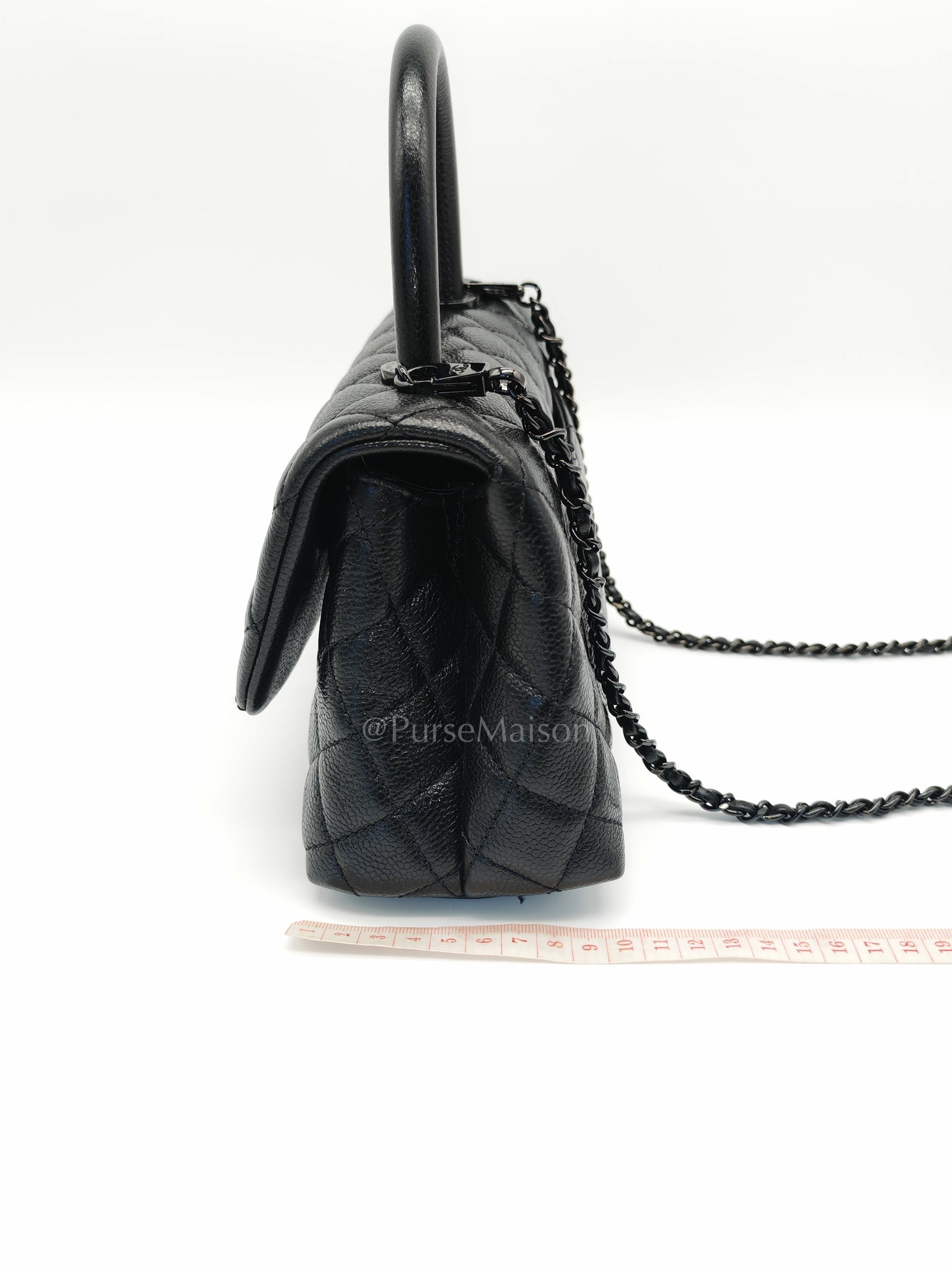 Coco Handle Small So Black in Shiny Caviar Leather Series 30 | Purse Maison Luxury Bags Shop