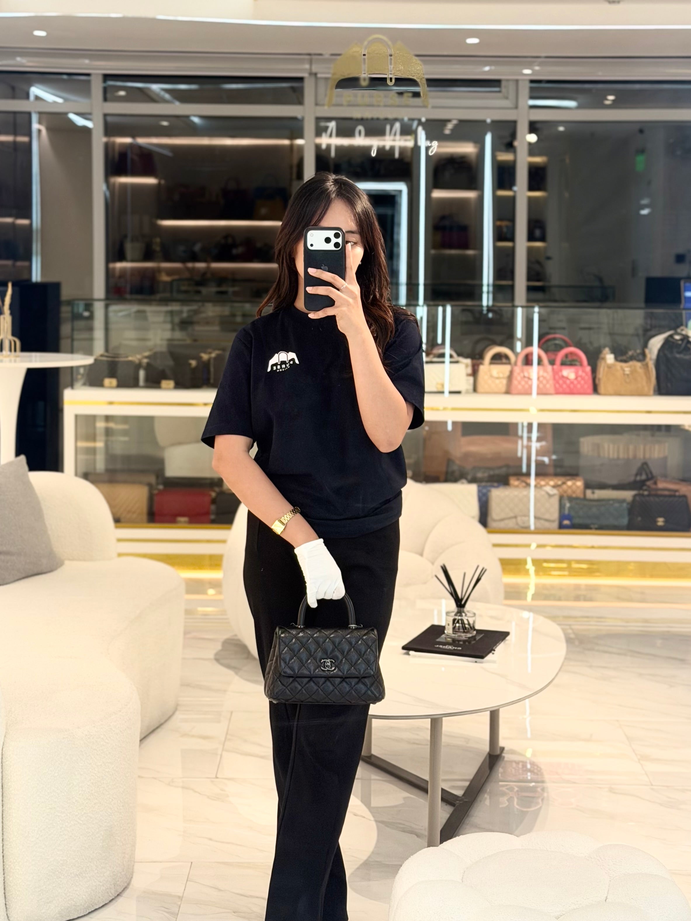 Coco Handle Small So Black in Shiny Caviar Leather Series 30 | Purse Maison Luxury Bags Shop