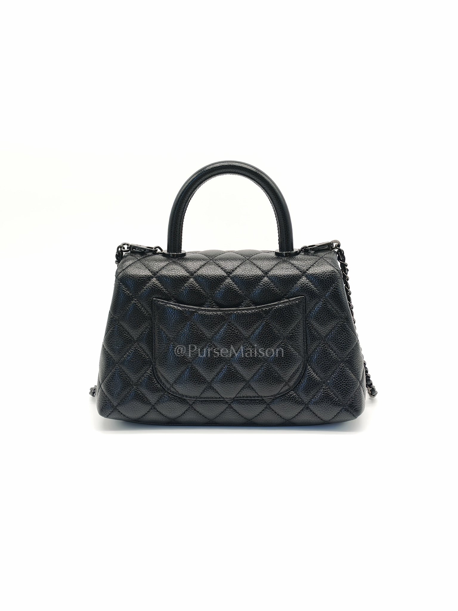 Coco Handle Small So Black in Shiny Caviar Leather Series 30 | Purse Maison Luxury Bags Shop