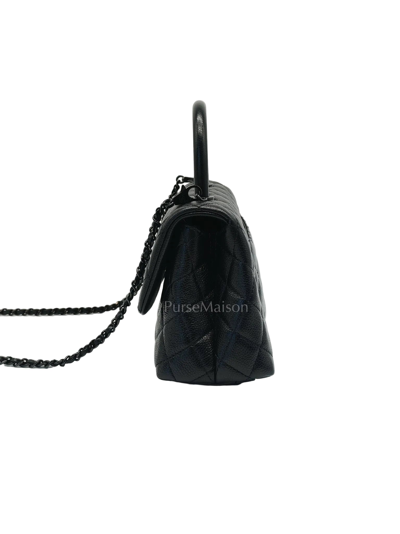 Coco Handle Small So Black in Shiny Caviar Leather Series 30 | Purse Maison Luxury Bags Shop