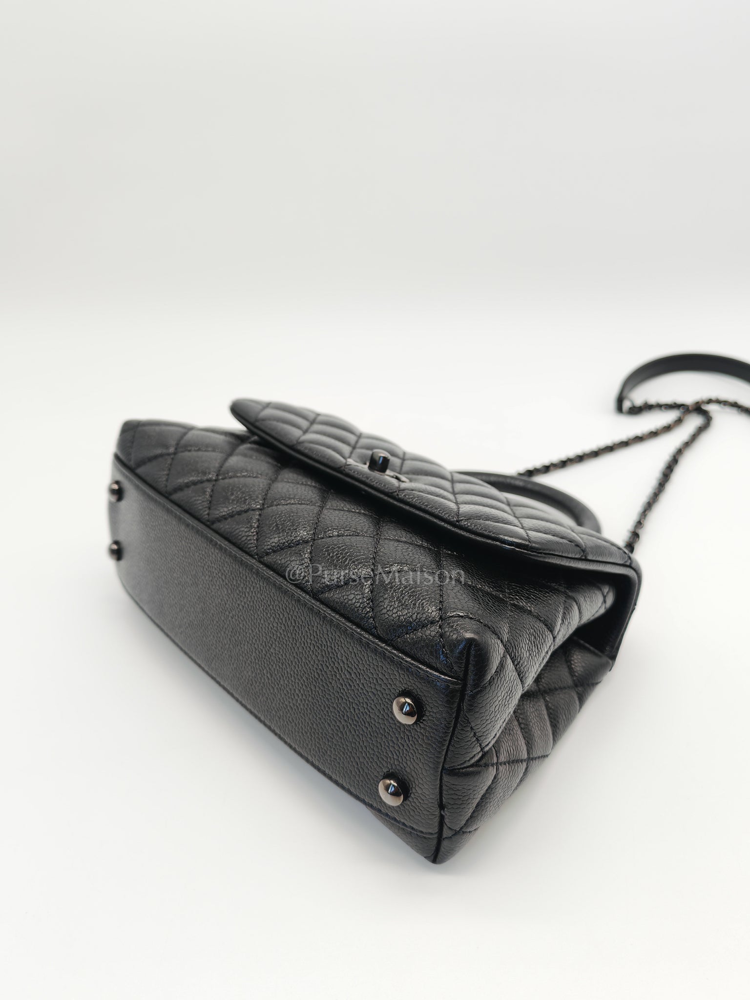 Coco Handle Small So Black in Shiny Caviar Leather Series 30 | Purse Maison Luxury Bags Shop