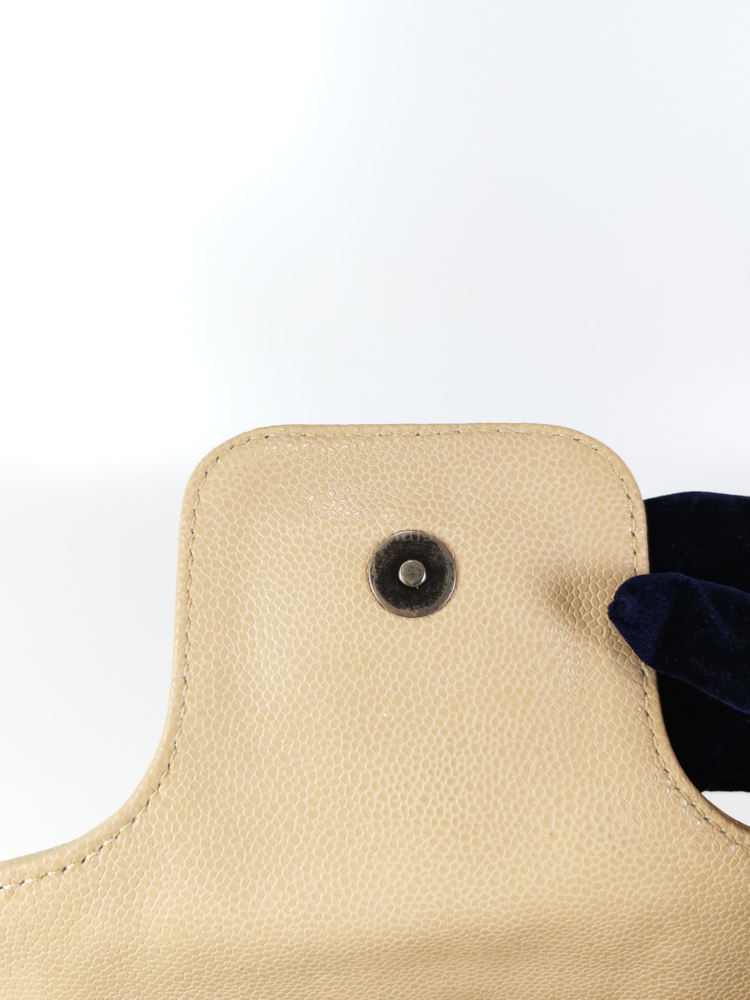 Coco Rider Flap Bag Light Beige Caviar Leather and Ruthenium Hardware Series 13 | Purse Maison Luxury Bags Shop