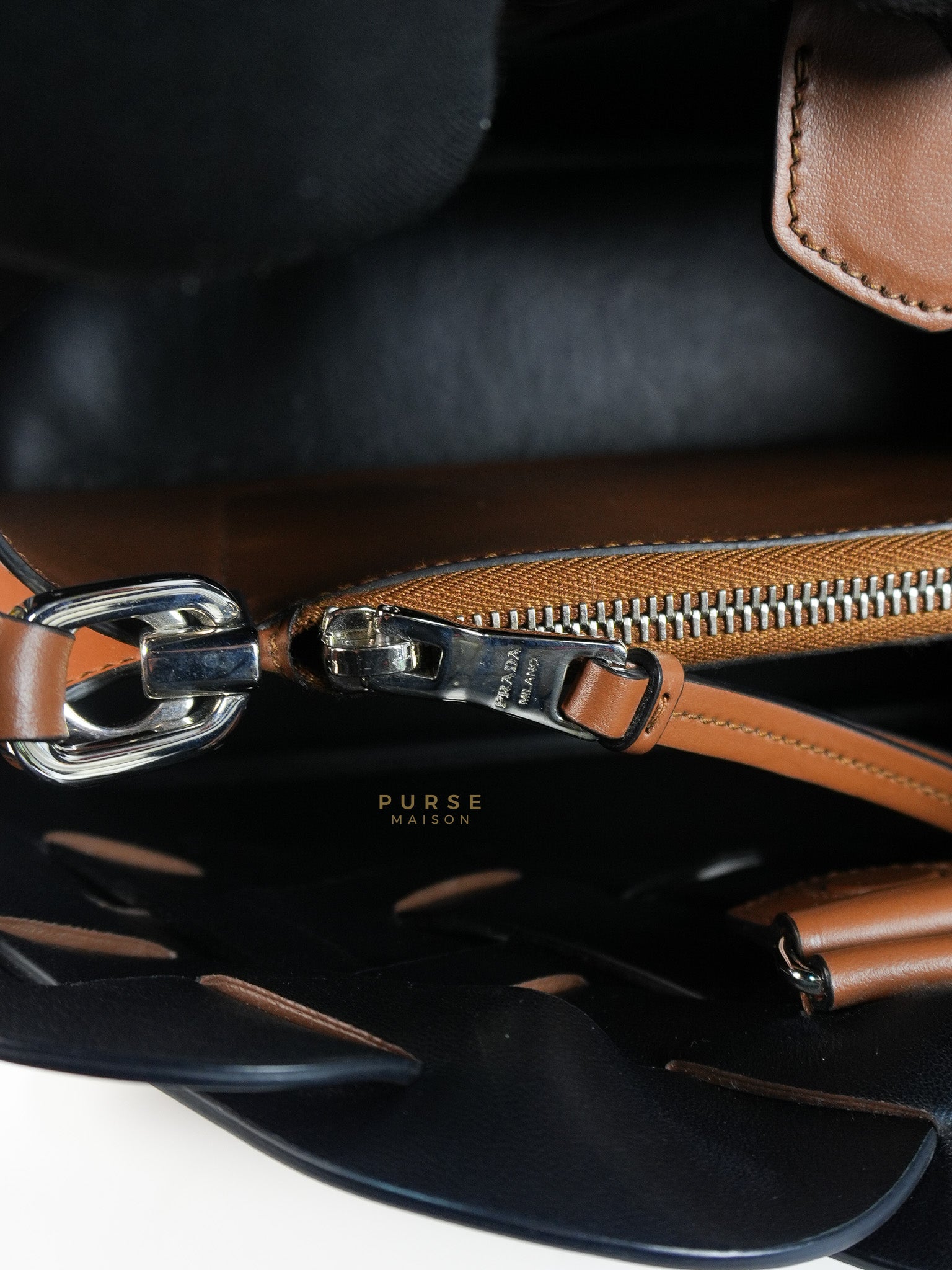 Cognac Borsa A Mano in Pelle Vitello Intreccio Shoulder Bag | Purse Maison Luxury Bags Shop