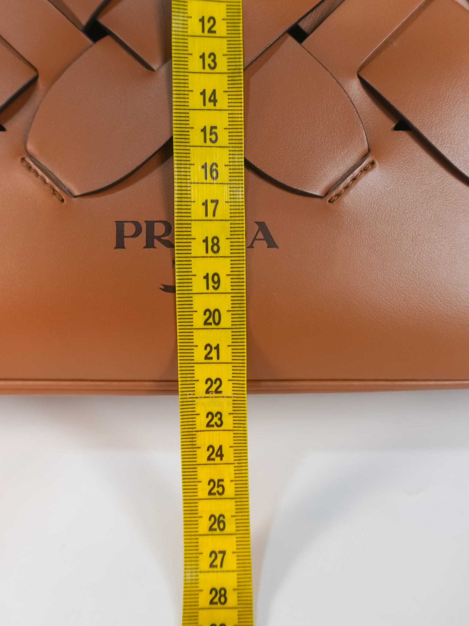 Cognac Borsa A Mano in Pelle Vitello Intreccio Shoulder Bag | Purse Maison Luxury Bags Shop