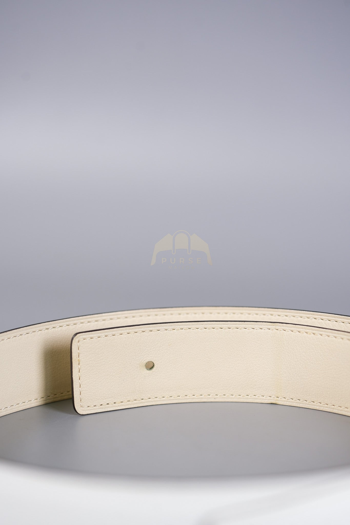 Collier de Chien CDC Belt Two-tone Epsom/Swift Gold Hardware Stamp Square R (2014) Size 80 | Purse Maison Luxury Bags Shop