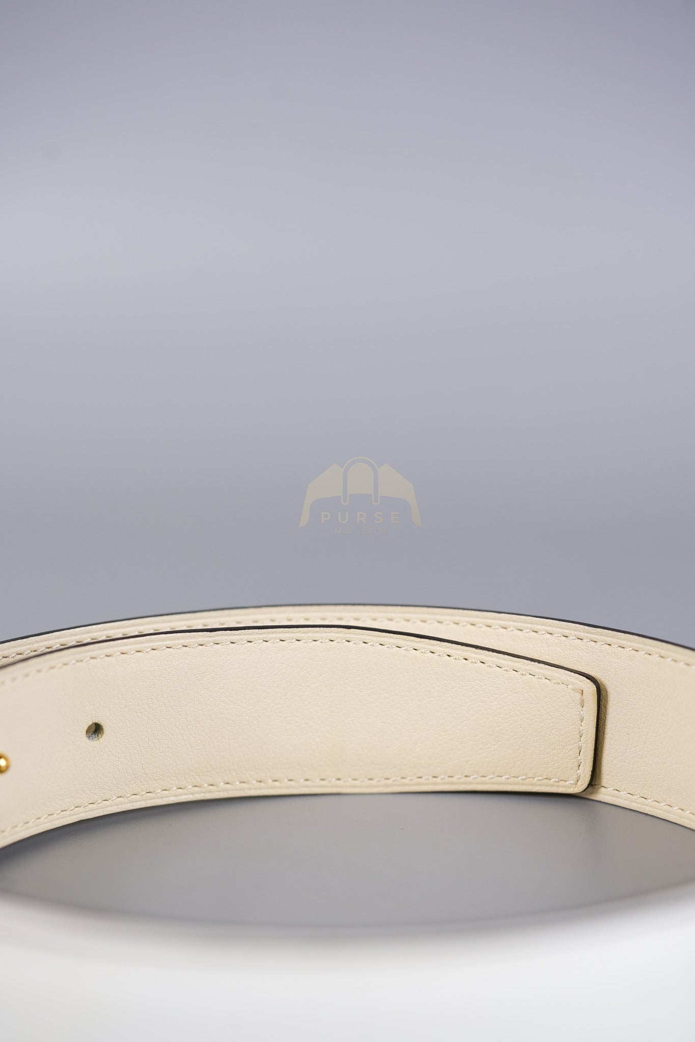 Collier de Chien CDC Belt Two-tone Epsom/Swift Gold Hardware Stamp Square R (2014) Size 80 | Purse Maison Luxury Bags Shop