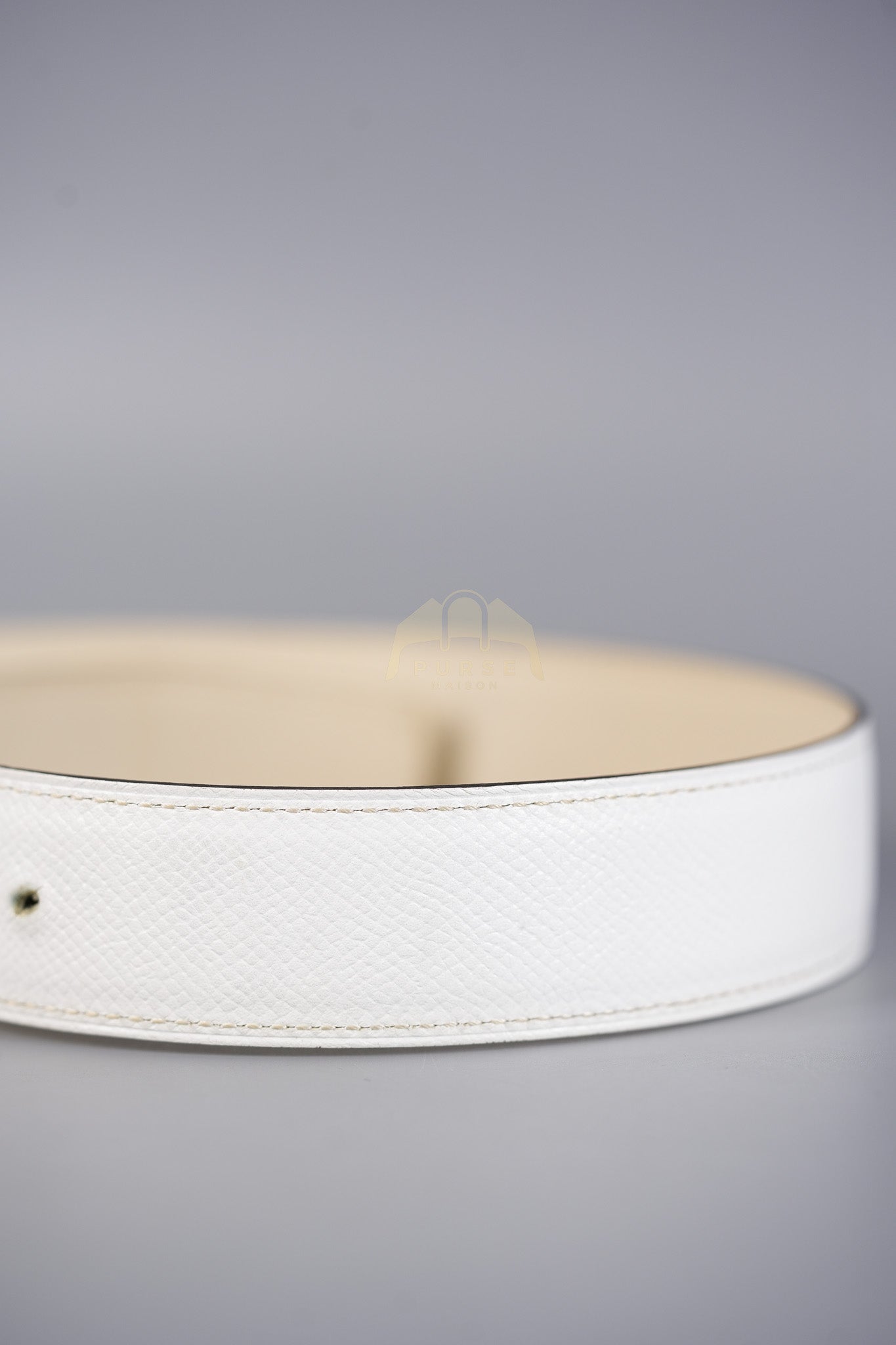 Collier de Chien CDC Belt Two-tone Epsom/Swift Gold Hardware Stamp Square R (2014) Size 80 | Purse Maison Luxury Bags Shop