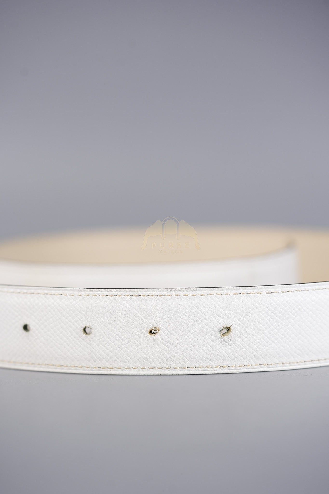 Collier de Chien CDC Belt Two-tone Epsom/Swift Gold Hardware Stamp Square R (2014) Size 80 | Purse Maison Luxury Bags Shop