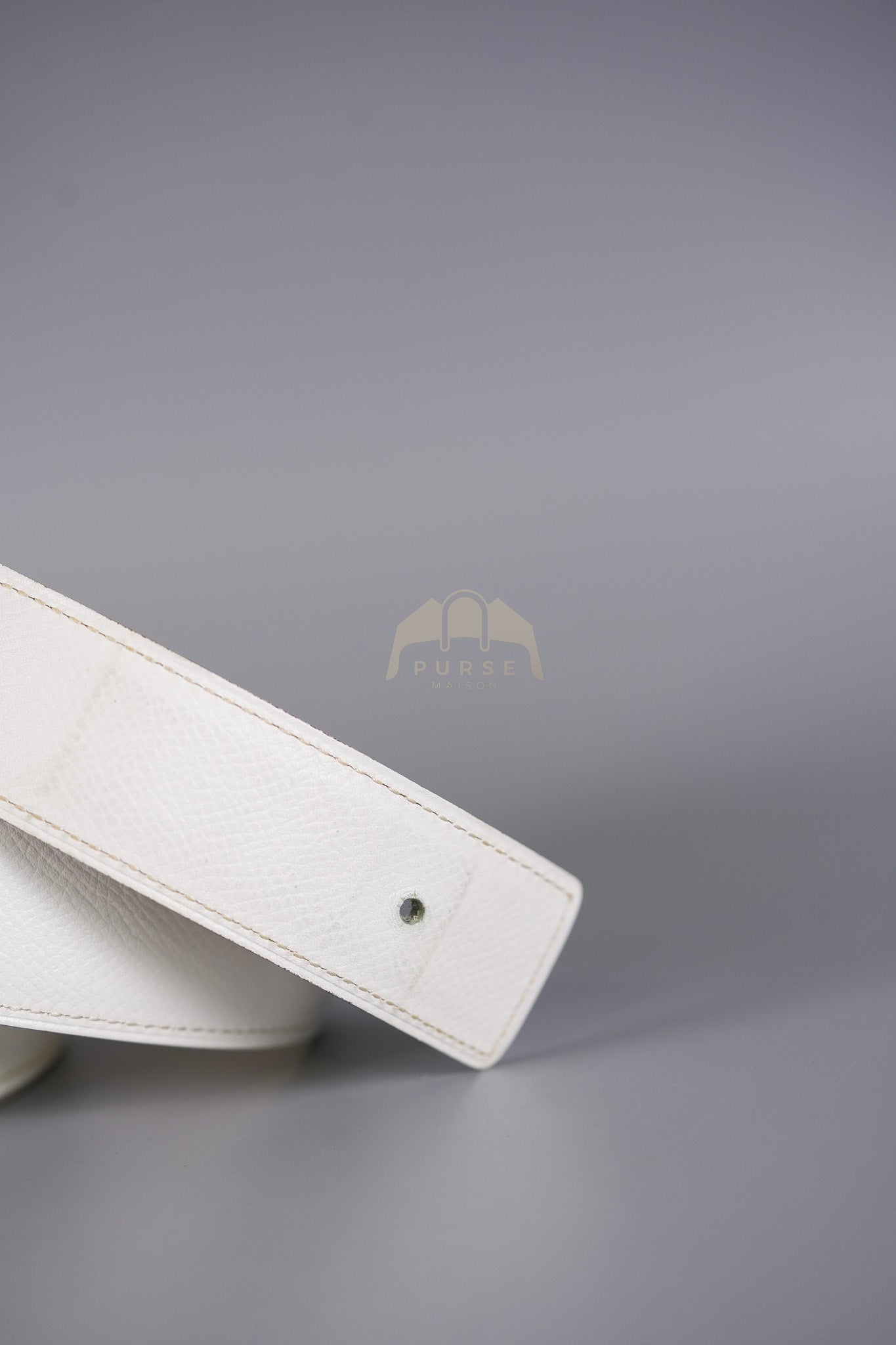 Collier de Chien CDC Belt Two-tone Epsom/Swift Gold Hardware Stamp Square R (2014) Size 80 | Purse Maison Luxury Bags Shop